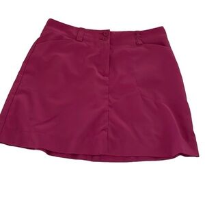 Nike Golf Pink Magenta Skort Sz 8 Dri-Fit 4 Pocket 2 Button Athletic Sport